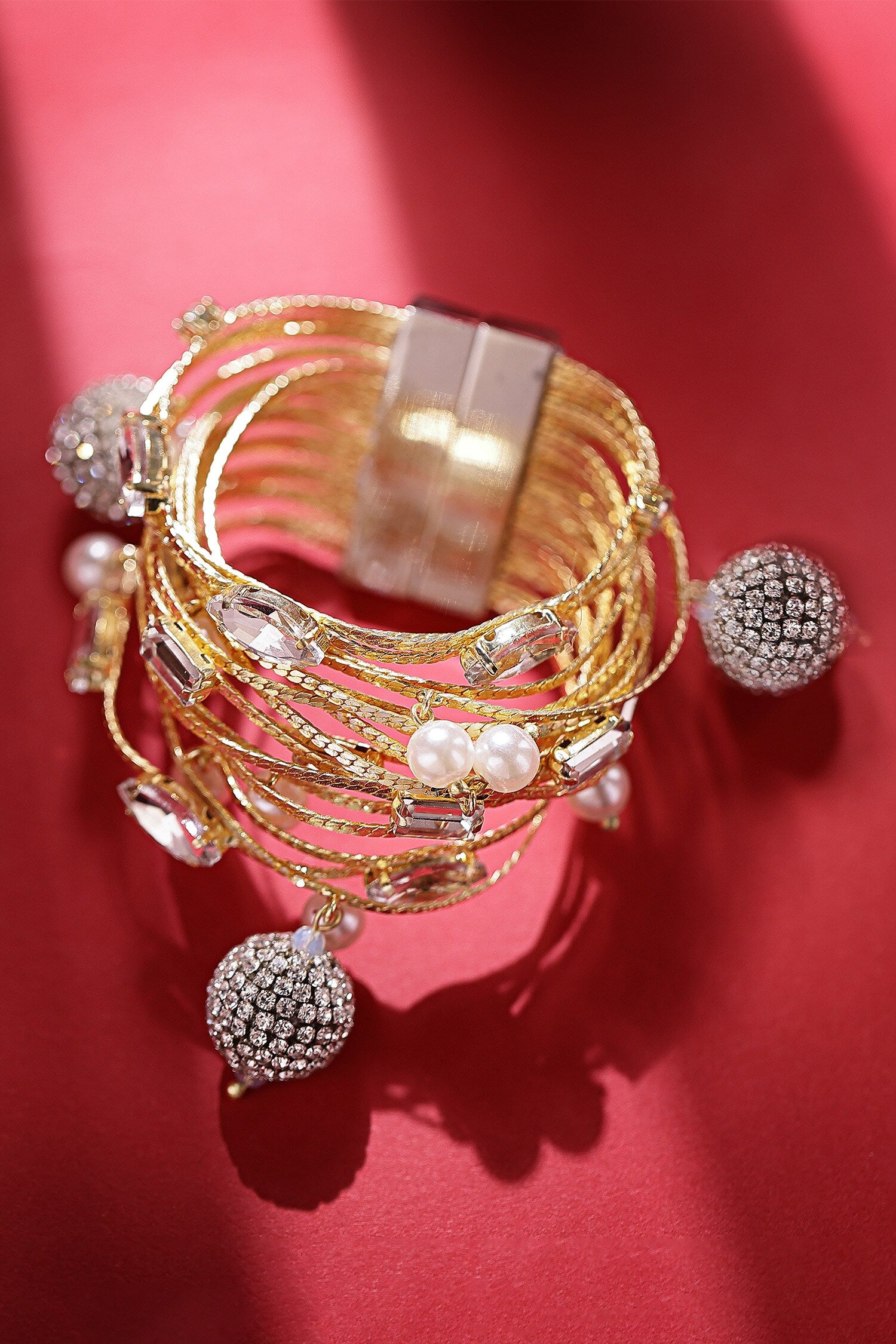 Multi Row Crystal Bracelet 