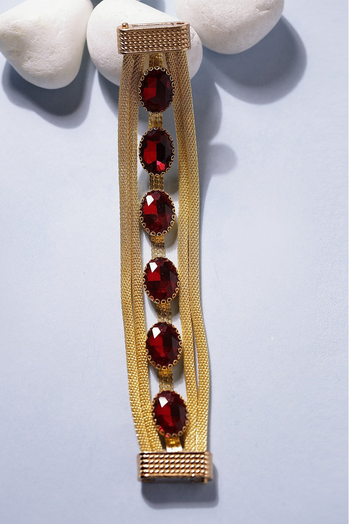 Crystal Stone Link Bracelet 