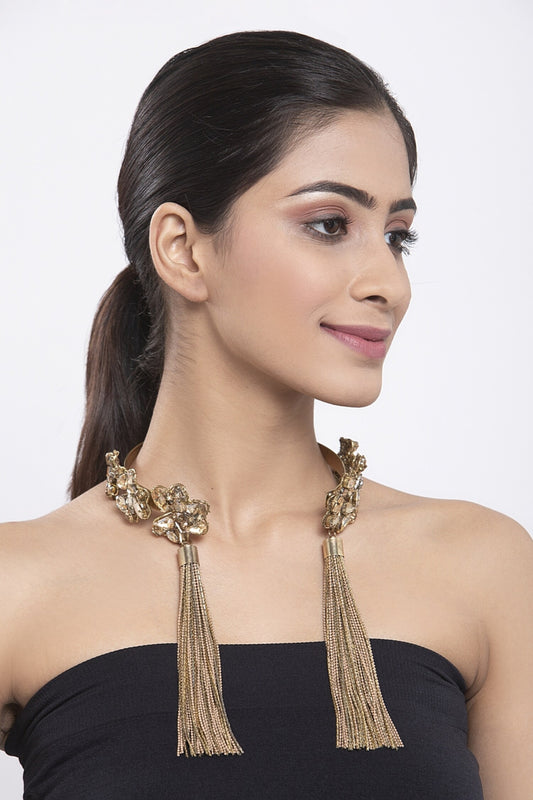 Blossom Stone Embellished Choker 