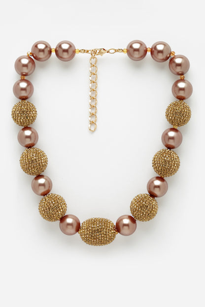 Pearl Embellished Necklace 