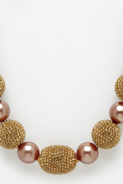 Pearl Embellished Necklace 