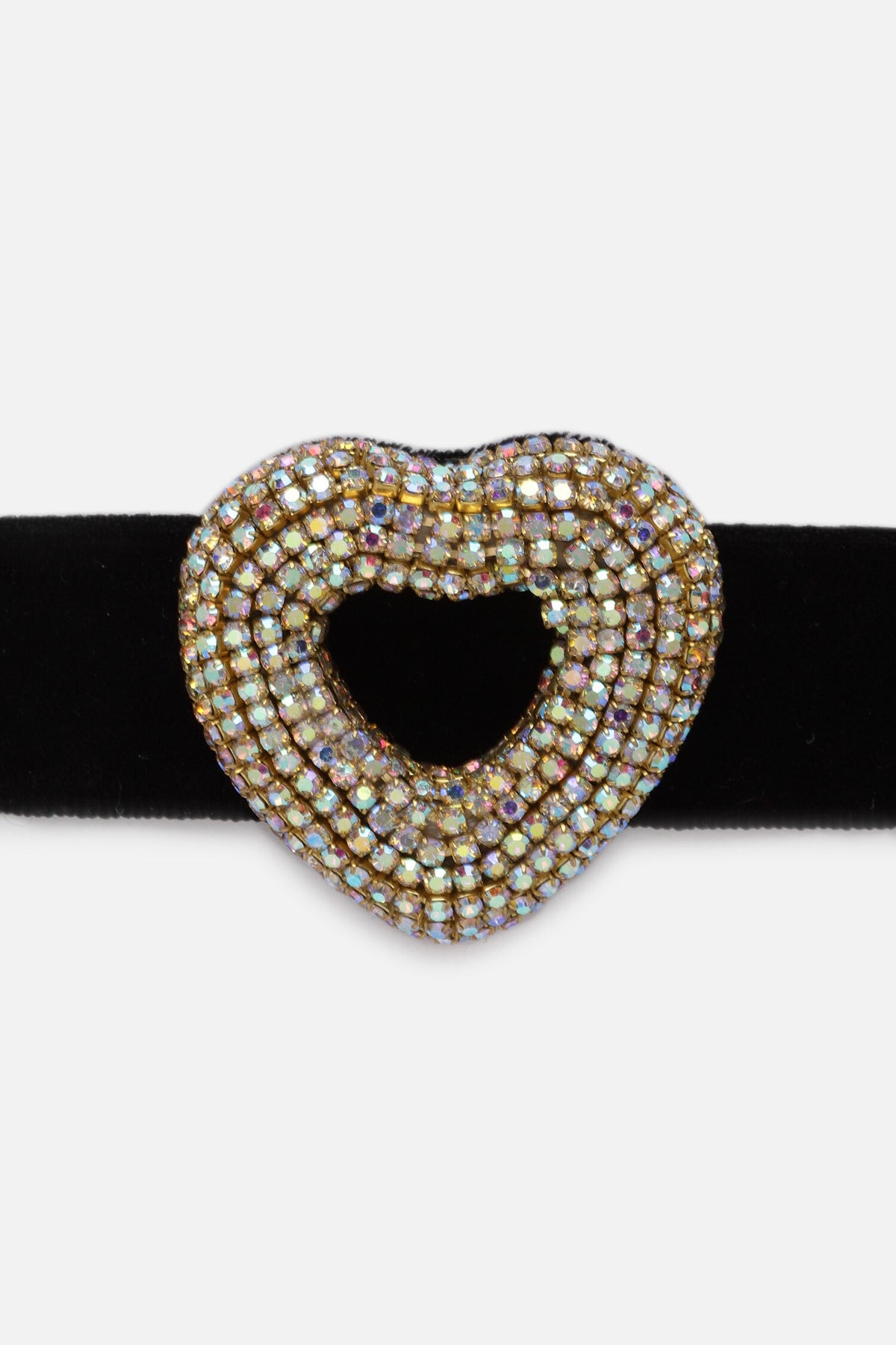 Velvet Heart Shaped Pendant Necklace 