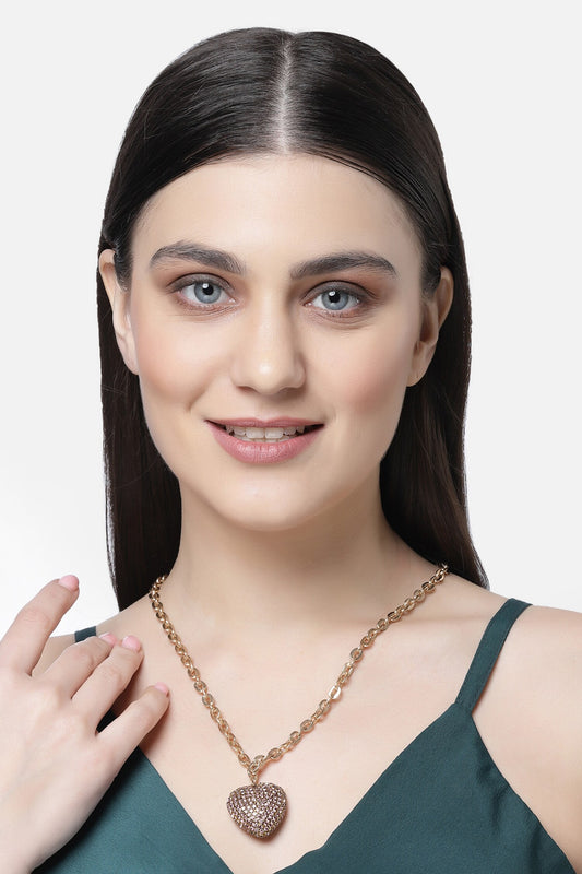 Hearts Desire Shaped Pendant Necklace 