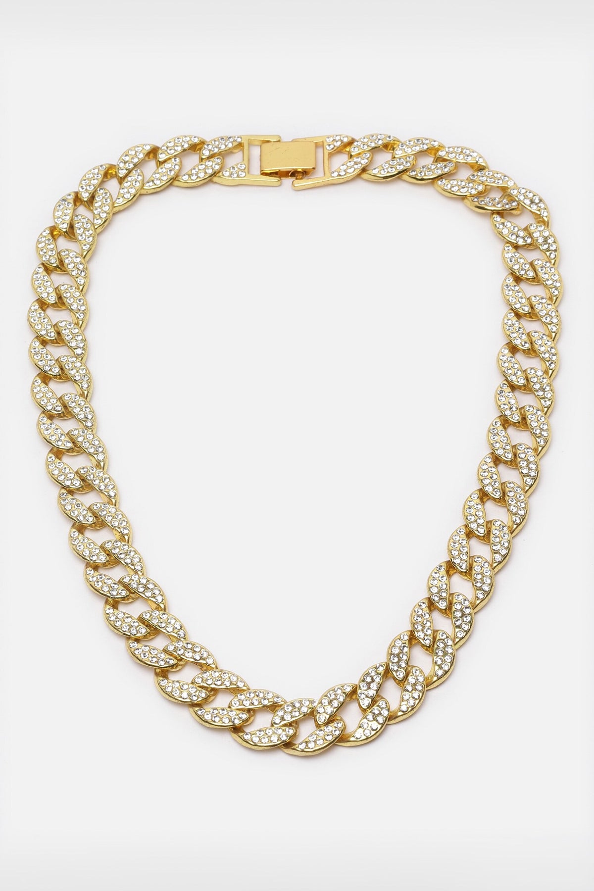 Cuban Crystal Embellished Link Chain 