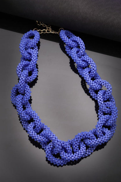 Bead Embellished Link Necklace 
