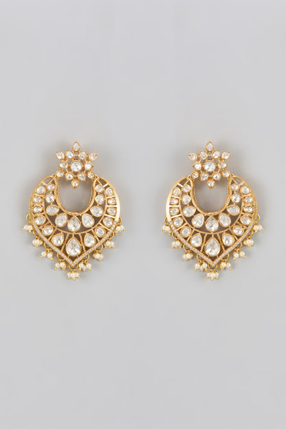 Noor Moissanite Polki Chandbalis 