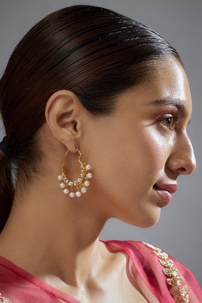 Kundan Stone Embellished Chandbalis 