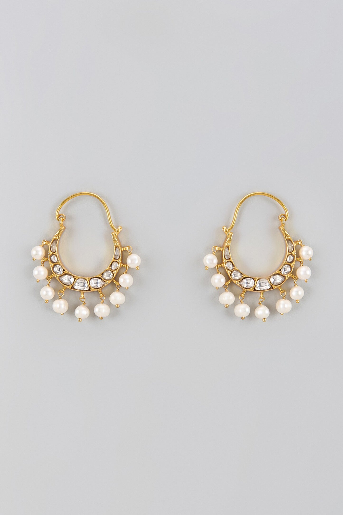 Kundan Stone Embellished Chandbalis 