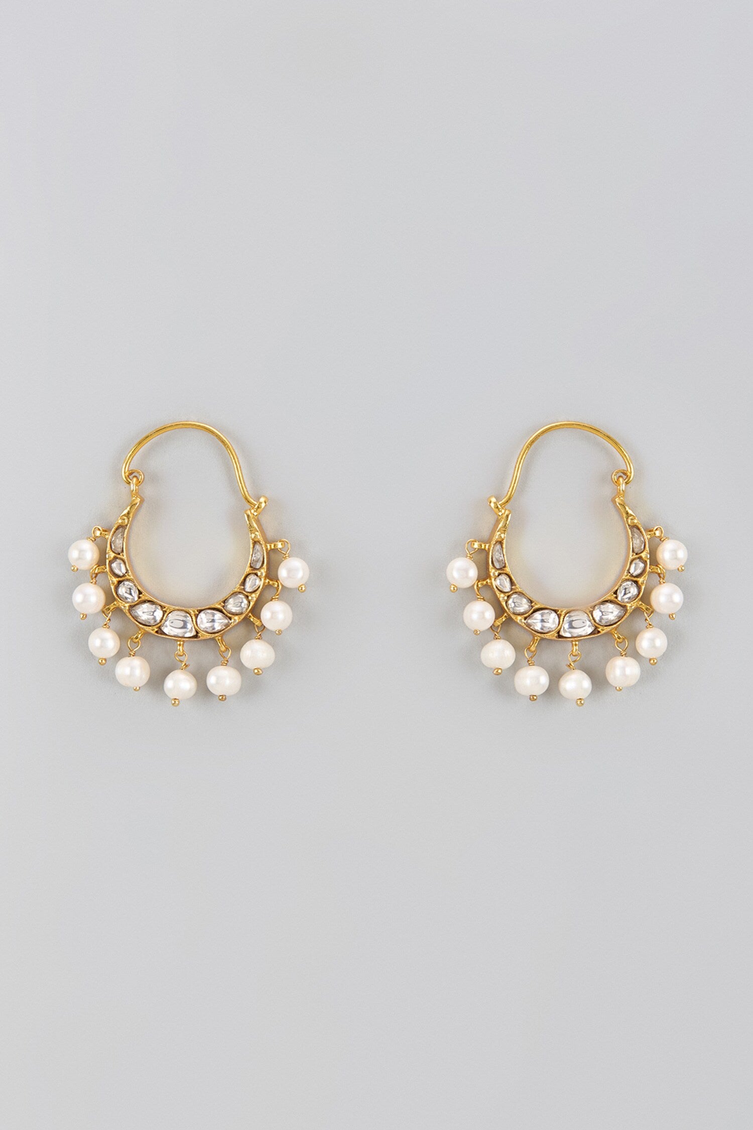 Kundan Stone Embellished Chandbalis 