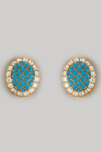 Semi Precious Stone Embellished Studs 