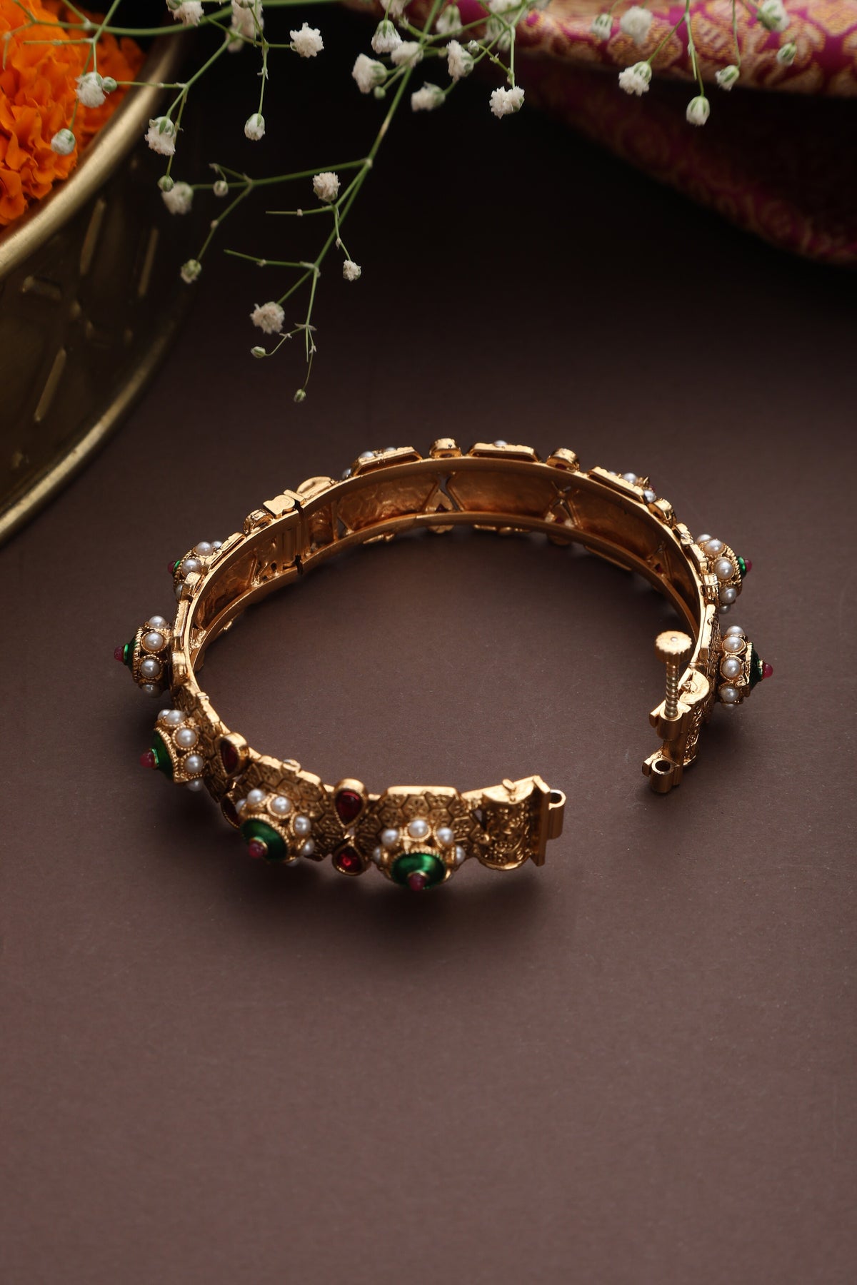 Stone Geometric Jadau Kada 