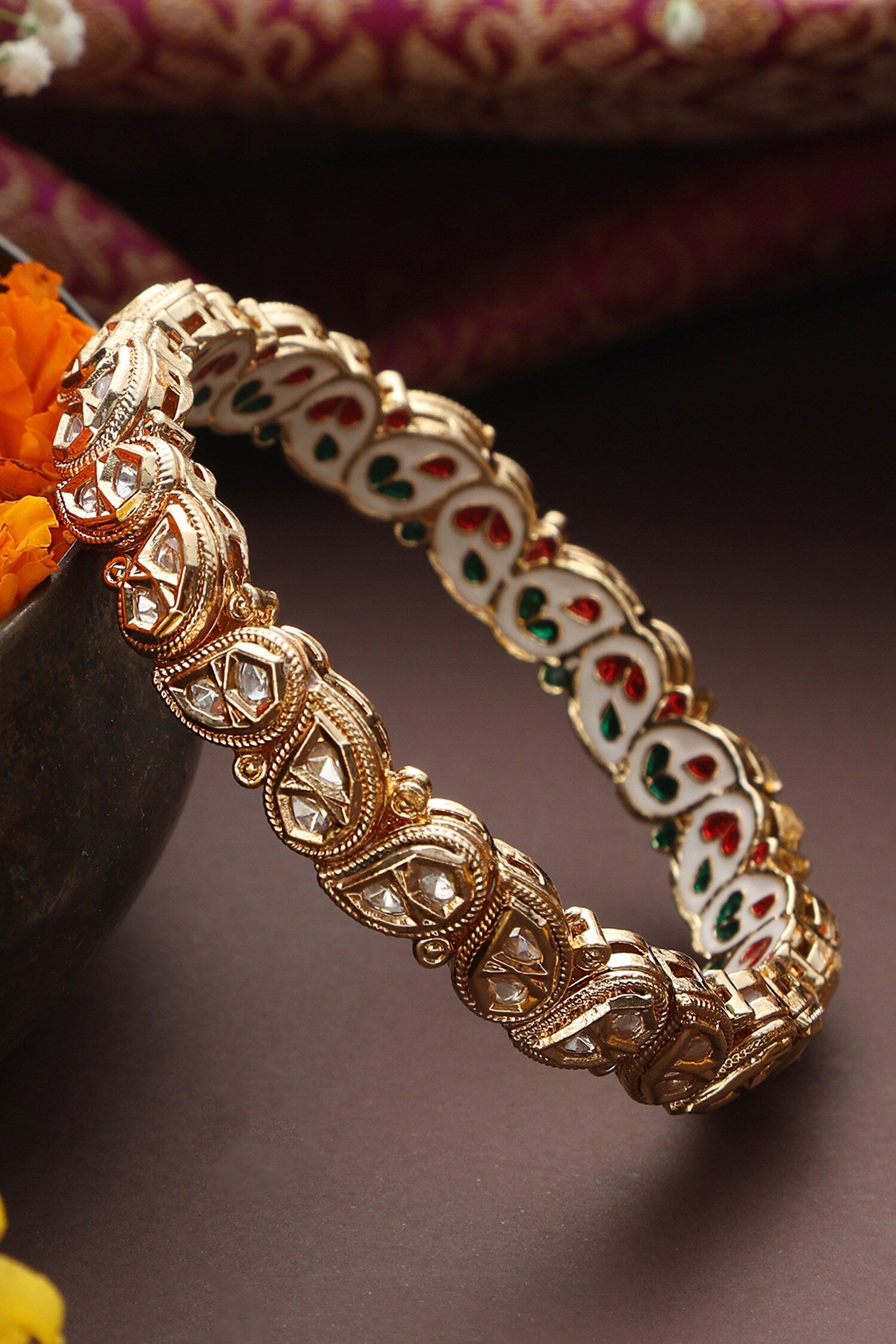 Kundan Embellished Bangle 