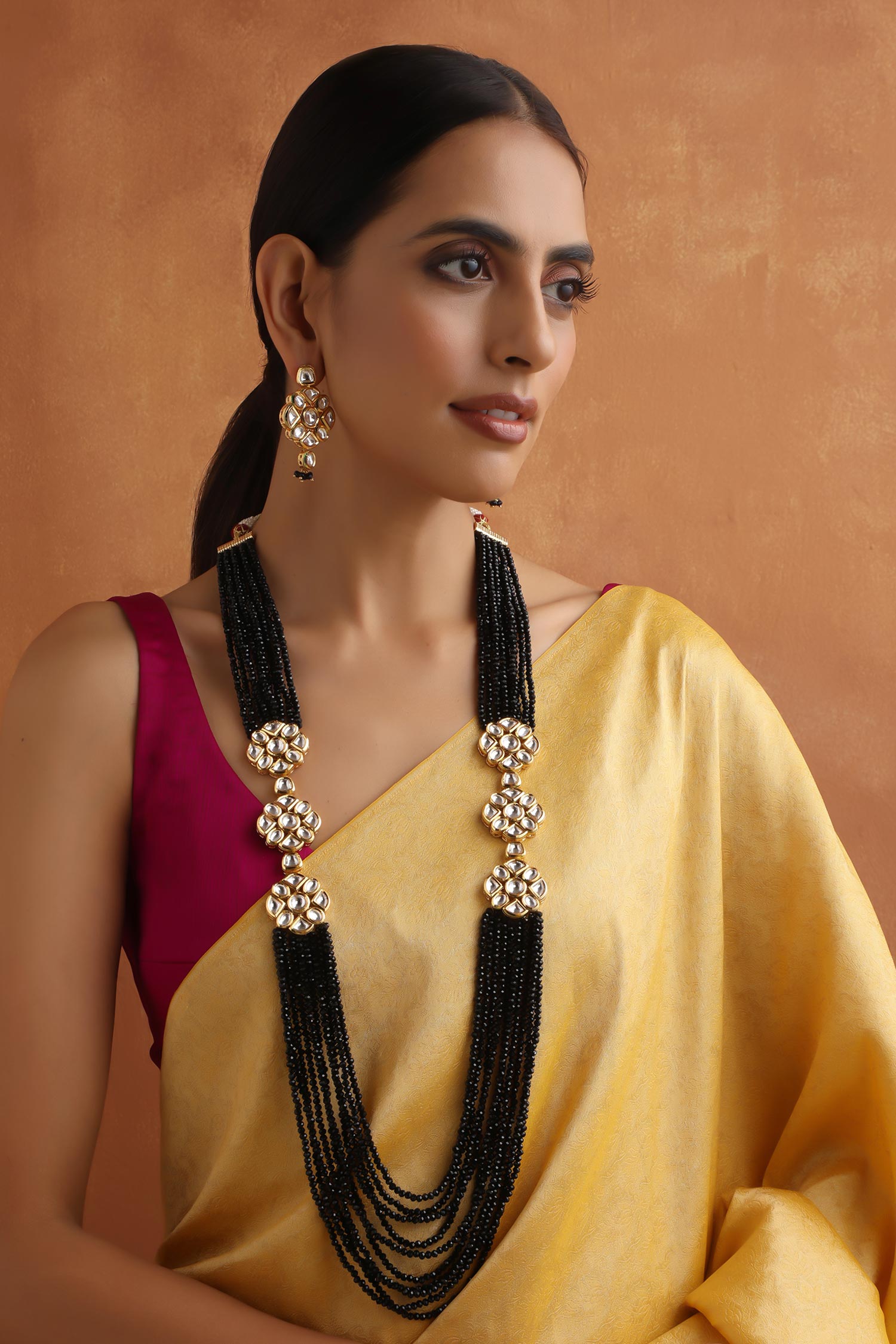 Beaded Layered Necklace Set 