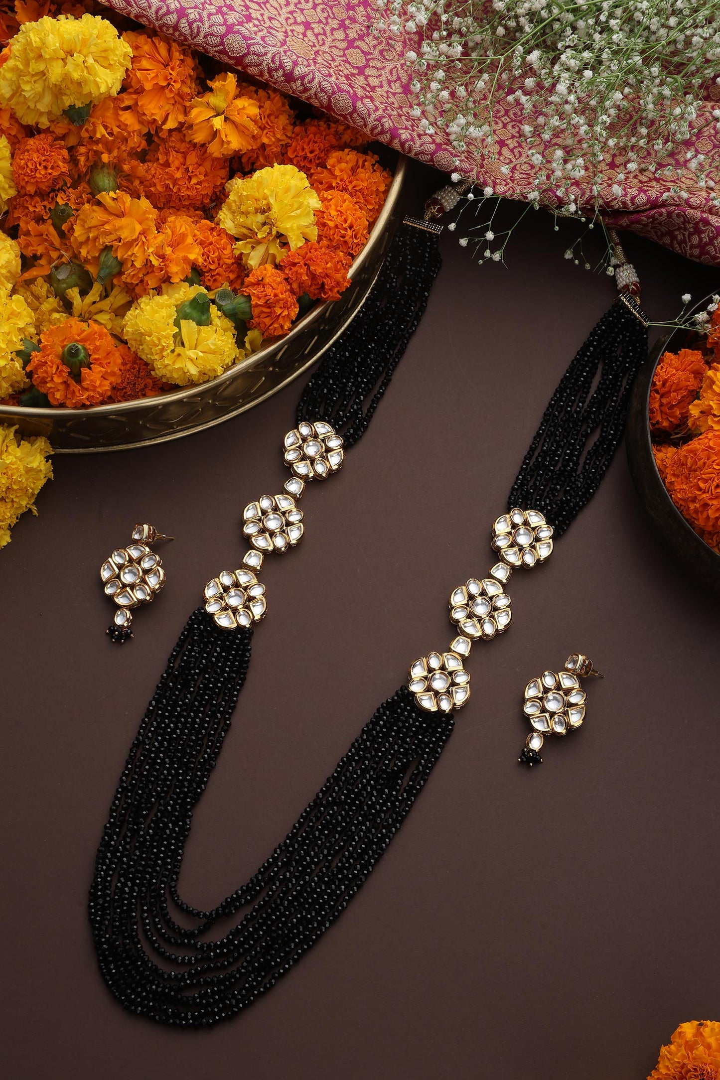 Beaded Layered Necklace Set 