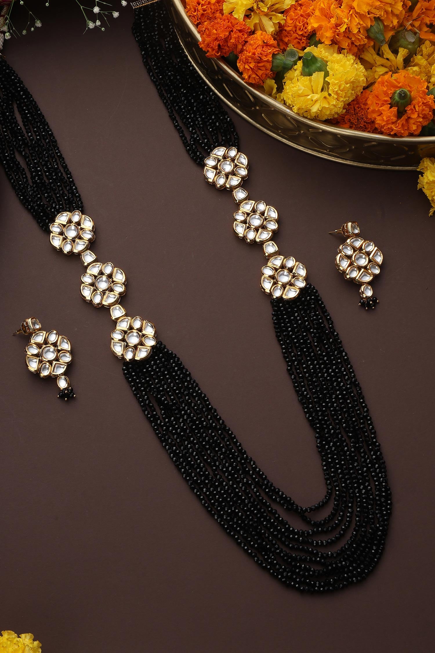 Beaded Layered Necklace Set 