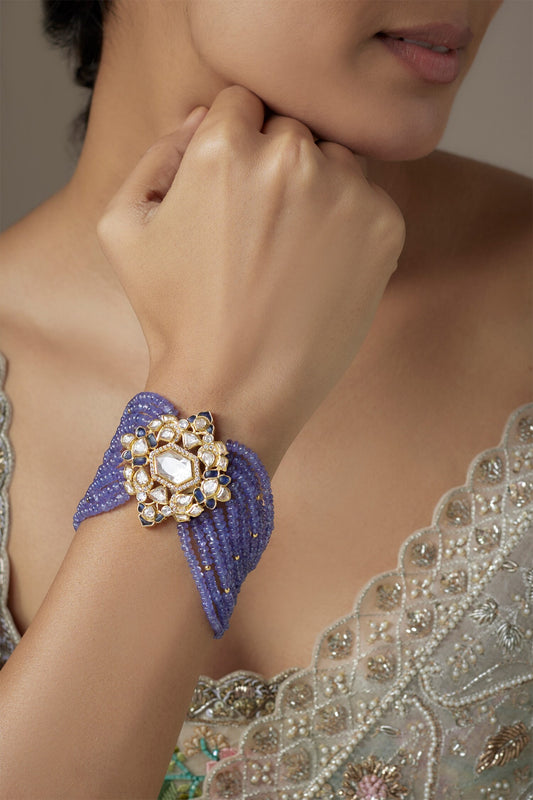 Florin Moissanite Polki Embellished Bracelet 