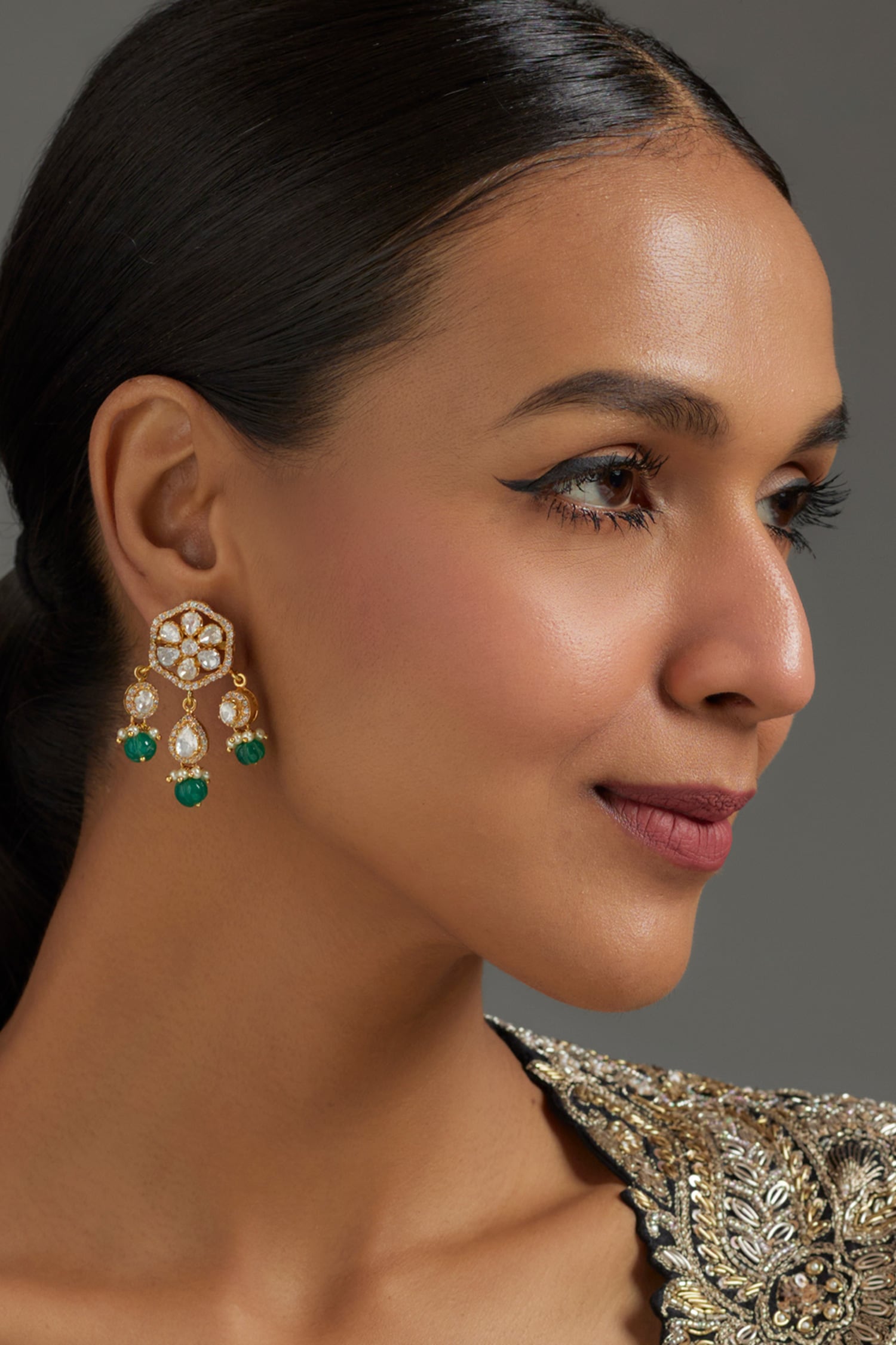 Floral Dew Drop Earrings 