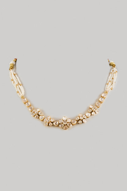 Moissanite Polki Embellished Choker 