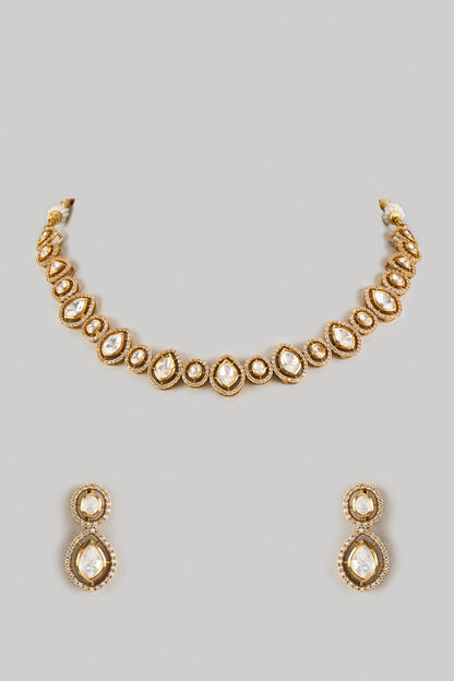 Moissanite Polki Embellished Choker Set 