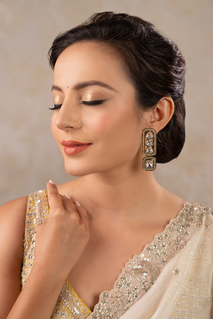 Anjana Polki Geometric Earrings 