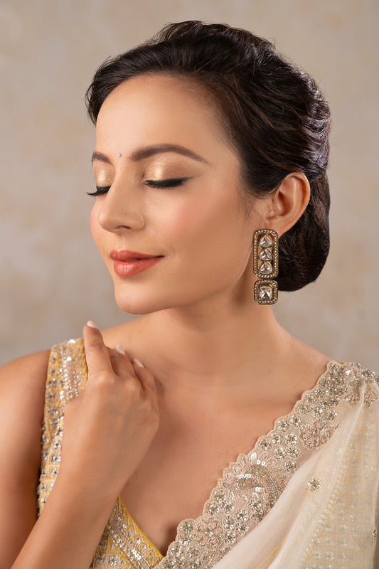 Anjana Polki Geometric Earrings 