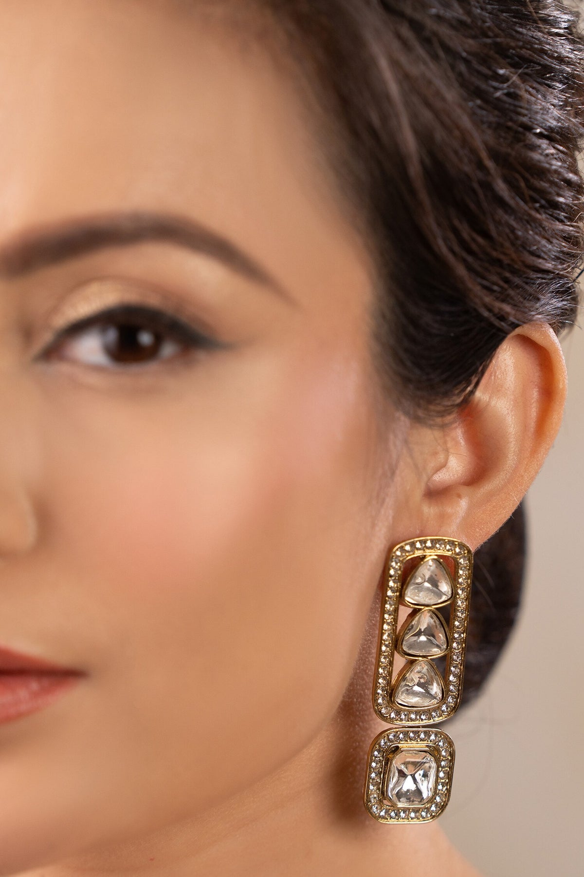 Anjana Polki Geometric Earrings 
