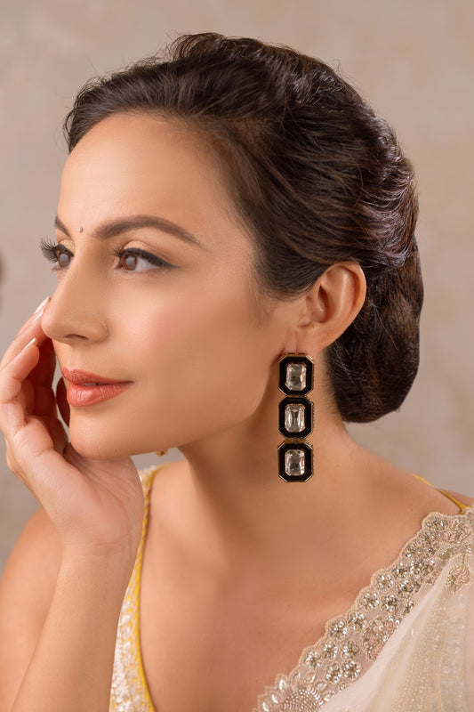 Babita Kundan Meenakari Earrings 