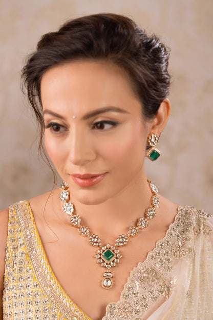 Chameli Polki Floral Necklace Set 