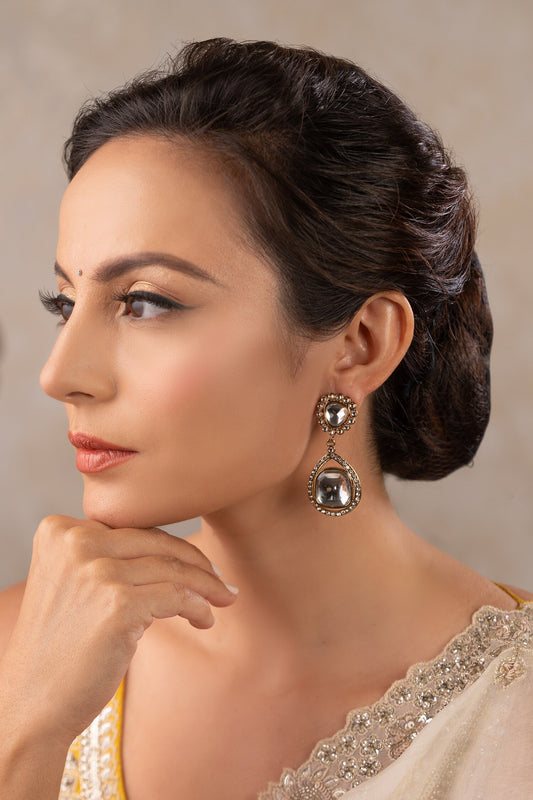 Ekanta Polki Embellished Earrings 