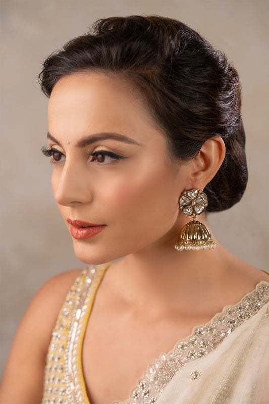 Gaurangi Polki Embellished Jhumkas 
