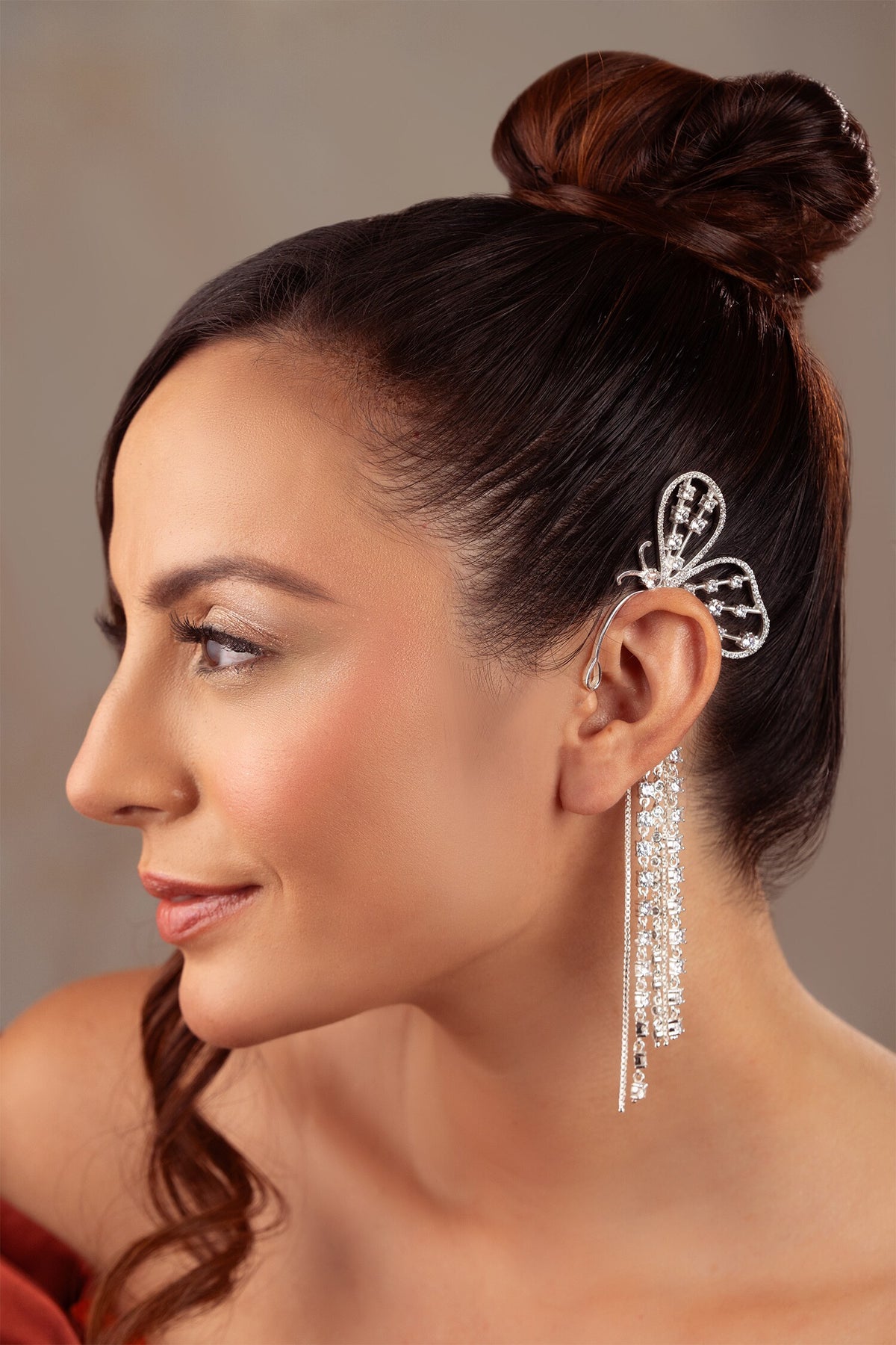 Jaqueline Butterfly Left Earcuff- Single Pc 