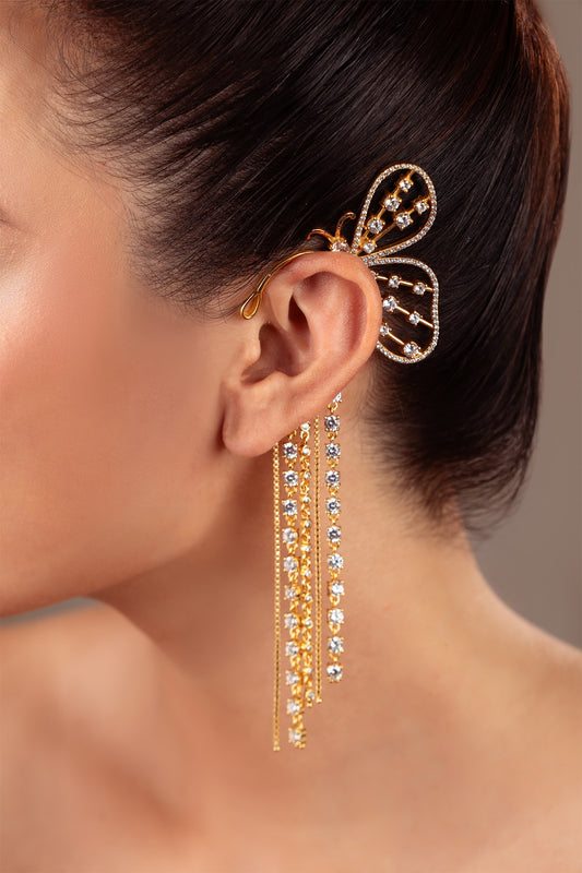 Jacqueline Butterfly Zircon Embellished Ear Cuff 
