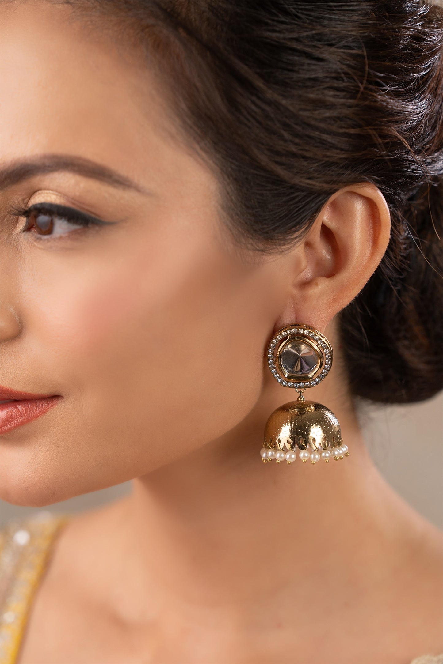Kritida Bead Embellished Jhumkas 