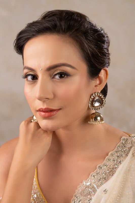 Kritika Kundan Polki Embellished Earrings 