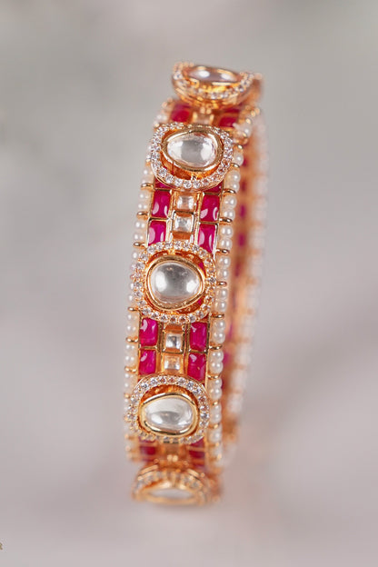 Shreedevi Kundan Polki Embellished Kada - Single Pc 