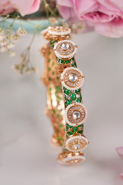 Shreedevi Kundan Polki Embellished Kada - Single Pc 