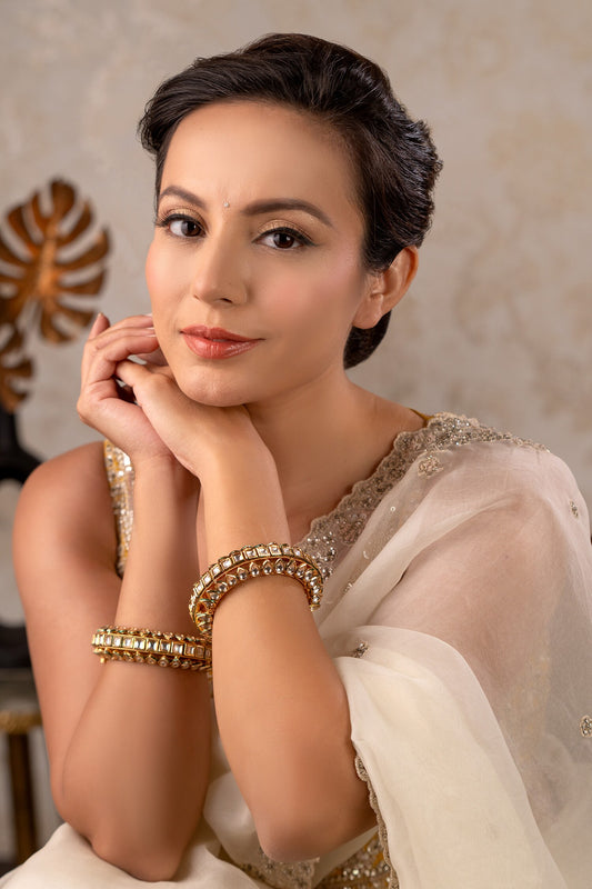 Sonali Kundan Embellished Kadas - Set of 2 