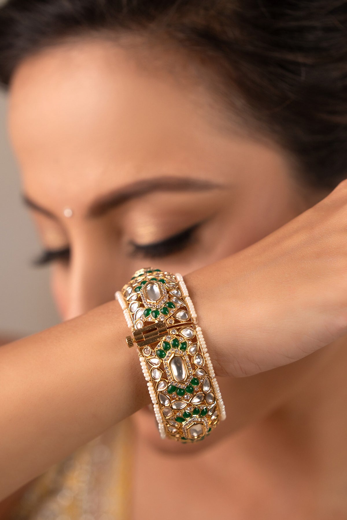 Tulsi Embellished Kada Bangle -Single Pc 