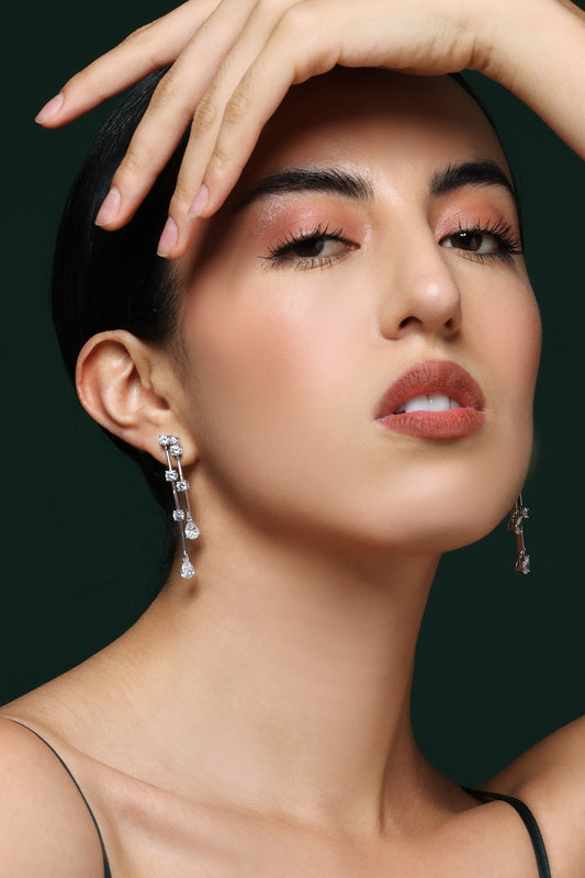 CZ Radiance Drop Earrings 