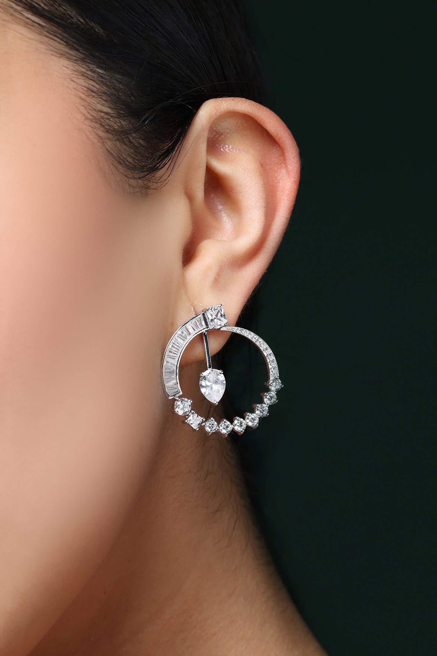 CZ Orbit Hoops 