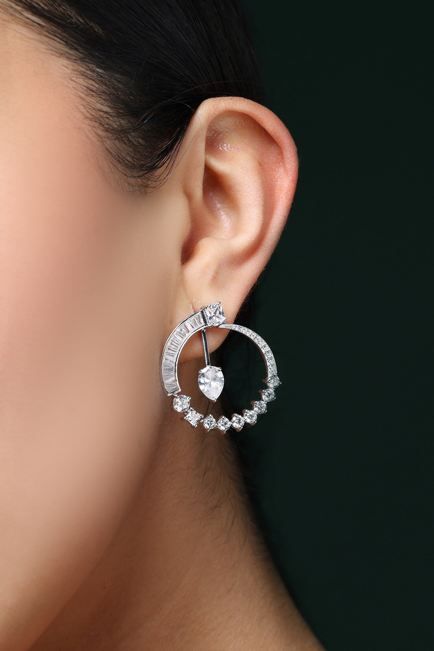 CZ Orbit Hoops 