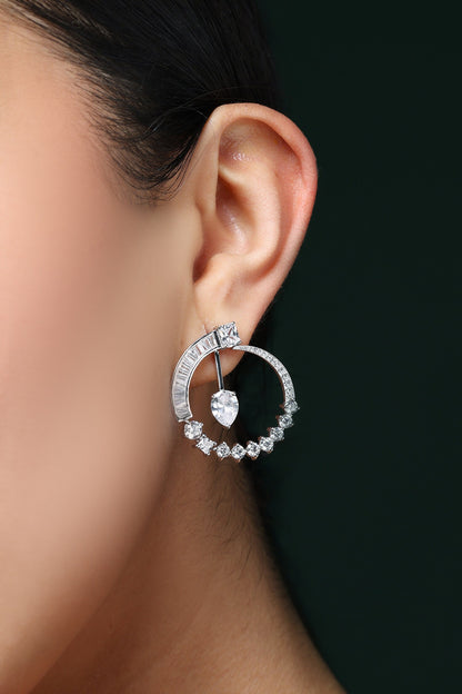 CZ Orbit Hoops 