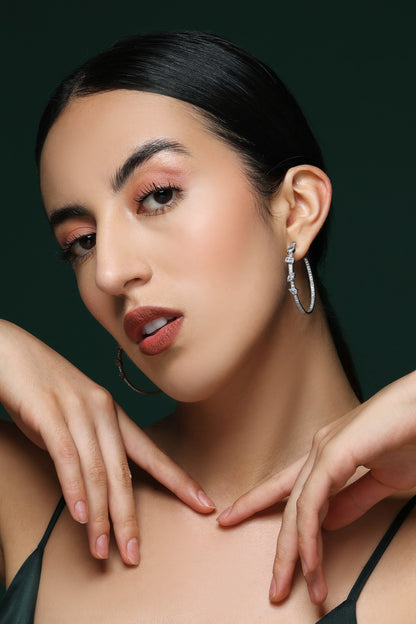 CZ Orbit Hoops 