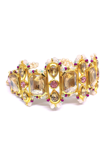 Quad Blossom Embellished Choker 