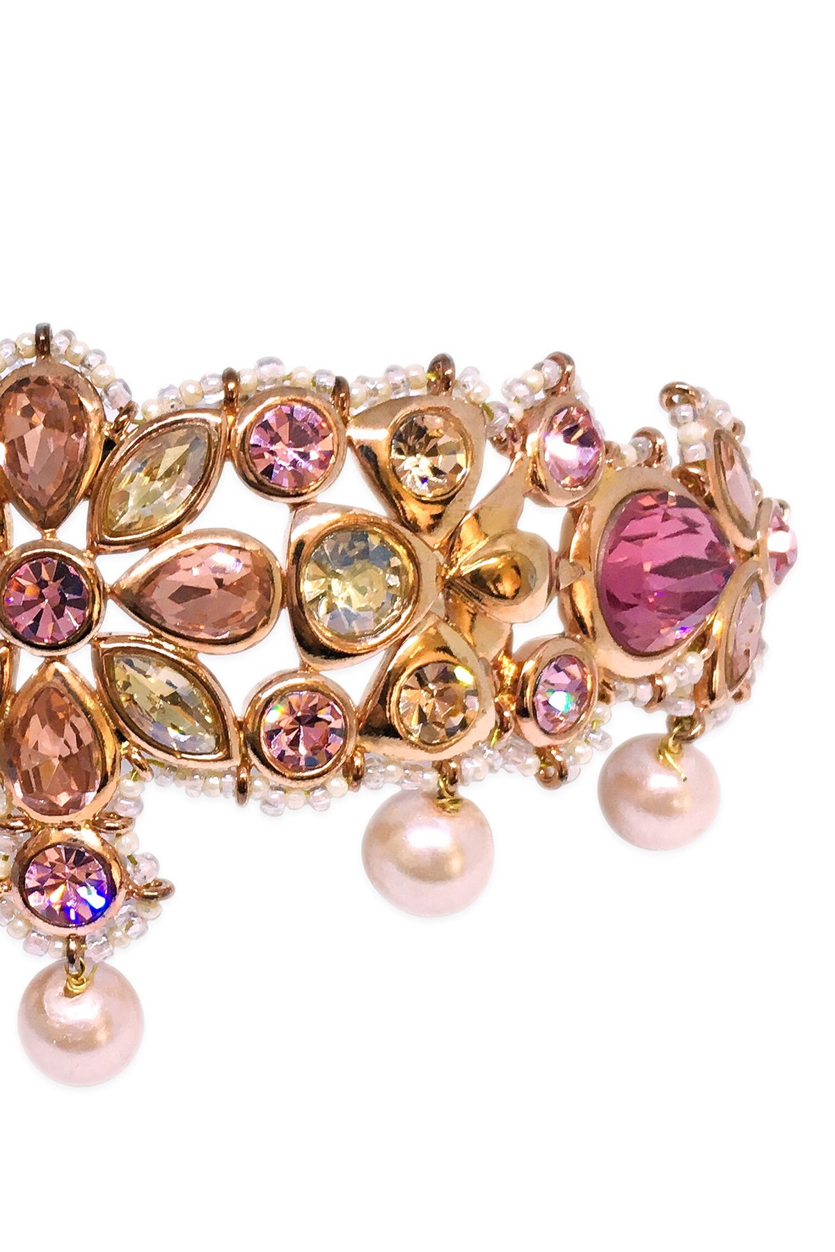 Quad Flora Embellished Choker 