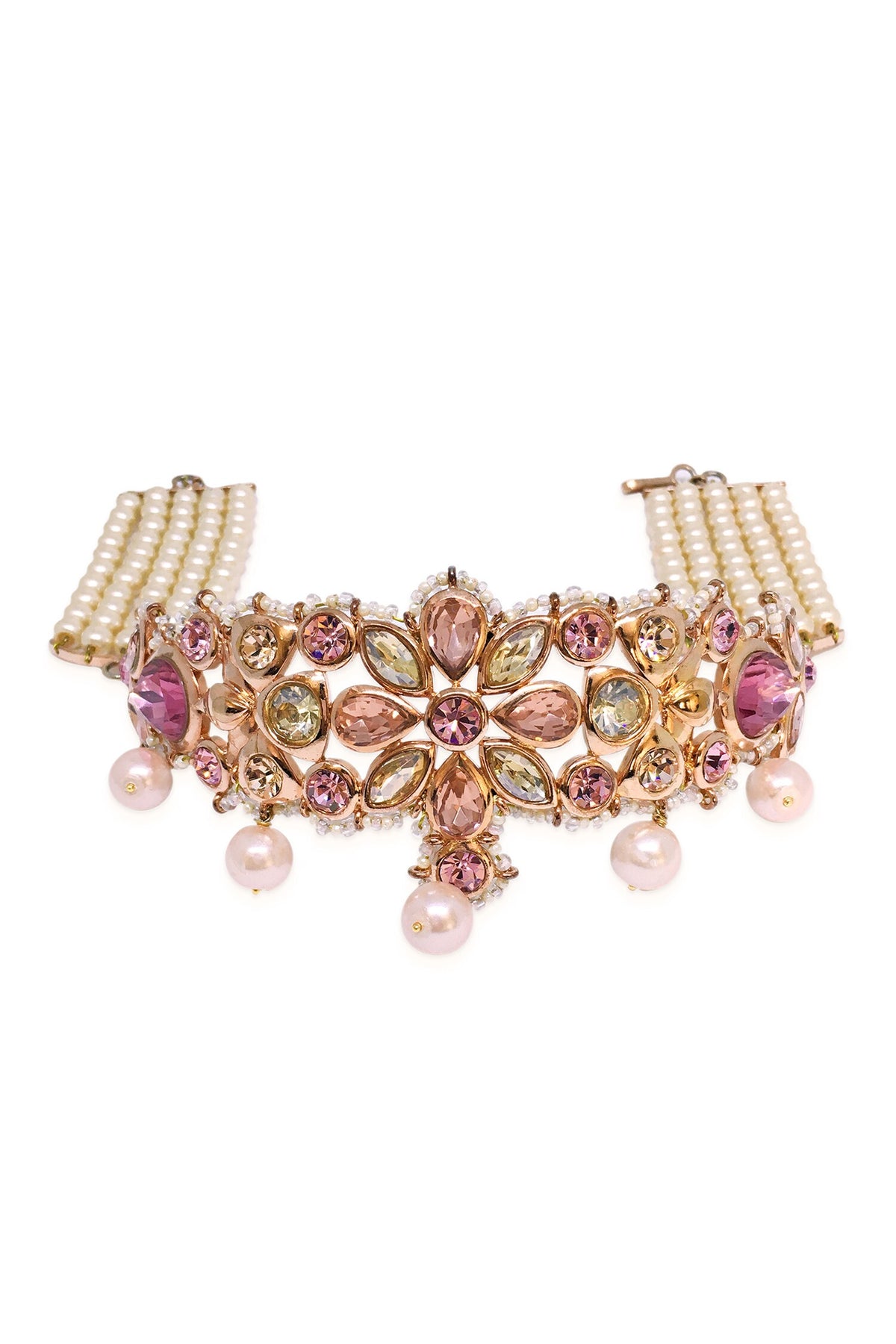 Quad Flora Embellished Choker 
