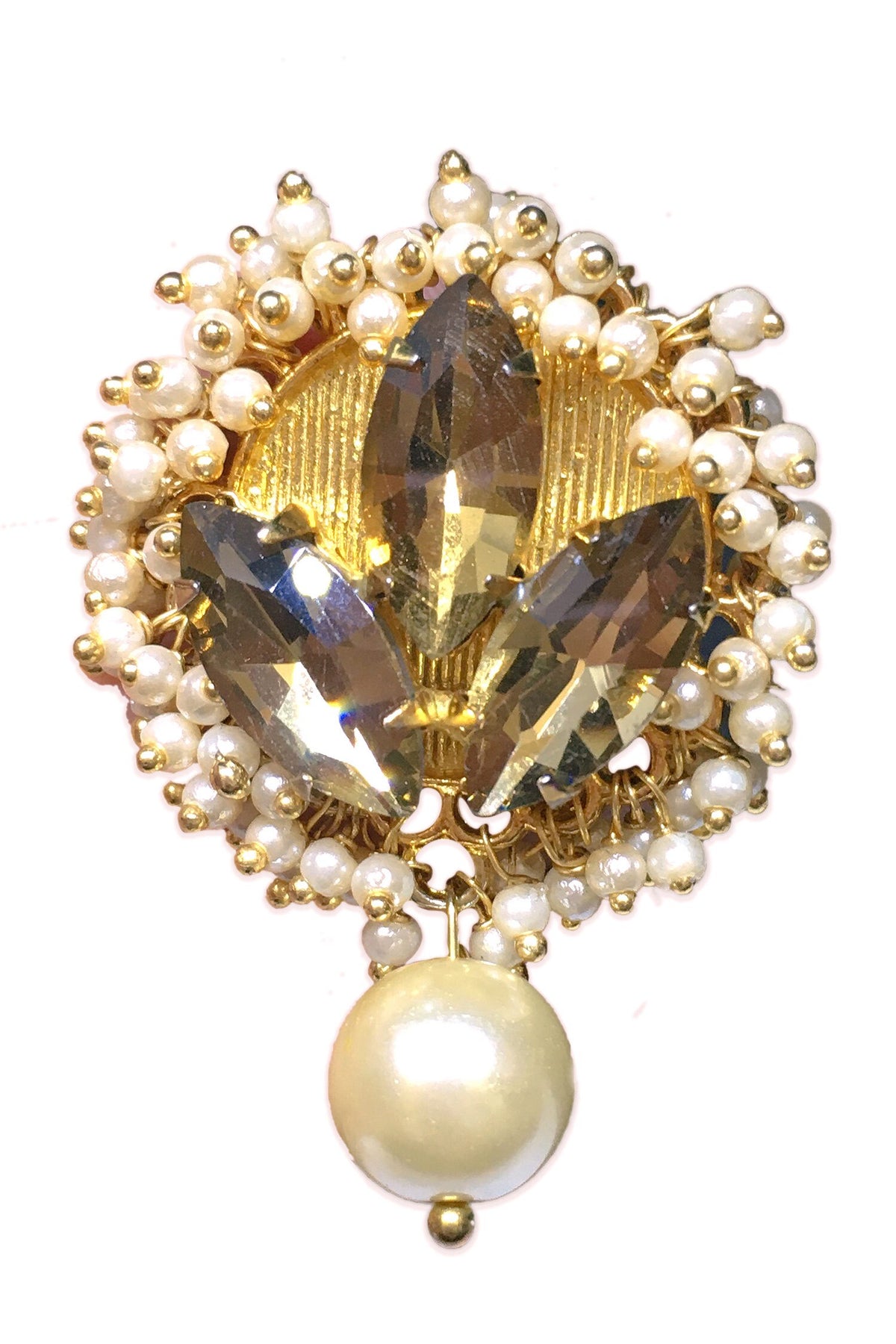 Bullian Bloom Pearl Embellished Ring 