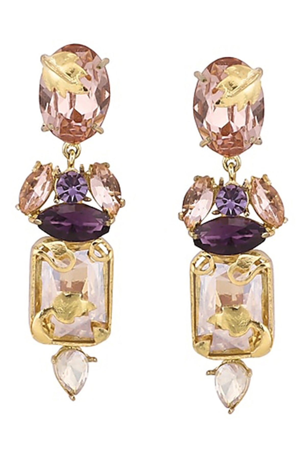 Blossom Crest Embellished Danglers 