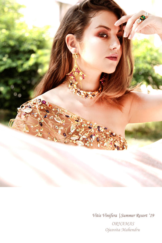 Ivy Bloom Embellished Earrings 