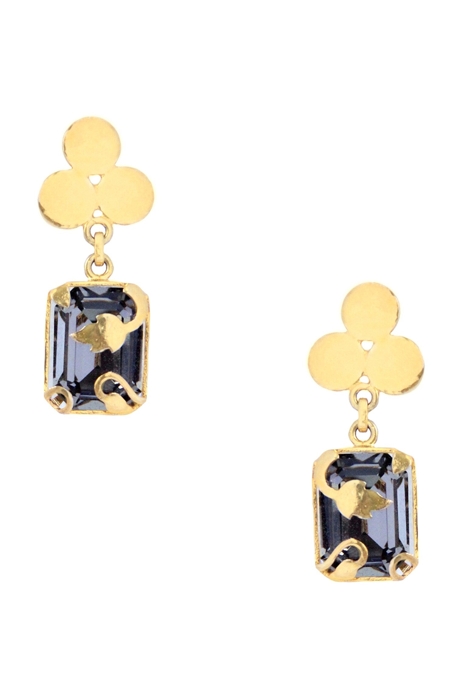 Quad Clover Bloom Embellished Earrings 